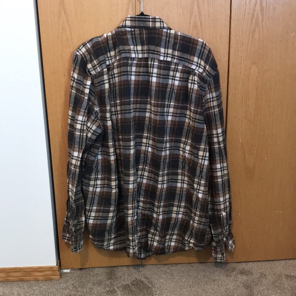 Mens plus Size 3XL plaid long sleeve button up casual shirt - Picture 3 of 3